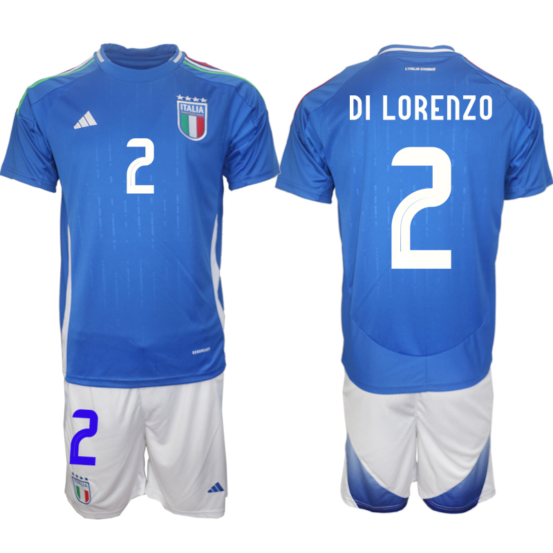 Men 2024-2025 Season Italy home Blue #2 Soccer Jersey->italy jersey->Soccer Country Jersey